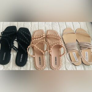 Steve Madden Sandal Collection - Black, Tan, Cream
